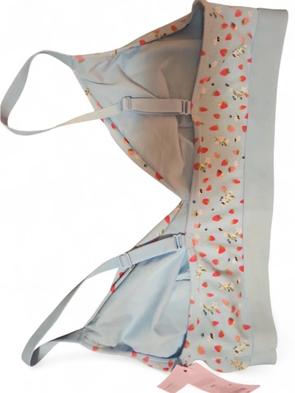 NWT-Wild Fable,Strawberry & Blue Floral Sports Bra in XXL ,Bralette